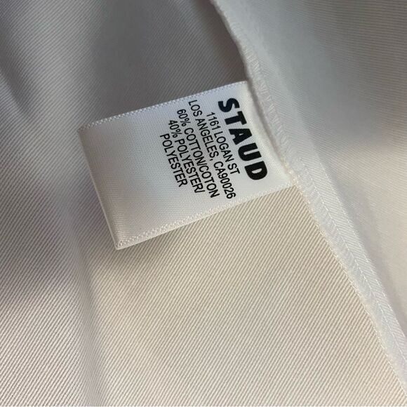 STAUD Mini Joli Dress White Mini Size 12 NWT - Picture 8 of 9